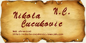 Nikola Čučuković vizit kartica